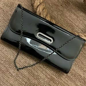 Christian Louboutin patent leather riviera clutch